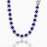 Royal Blue Gemstone Chain Silver - ViViGleam