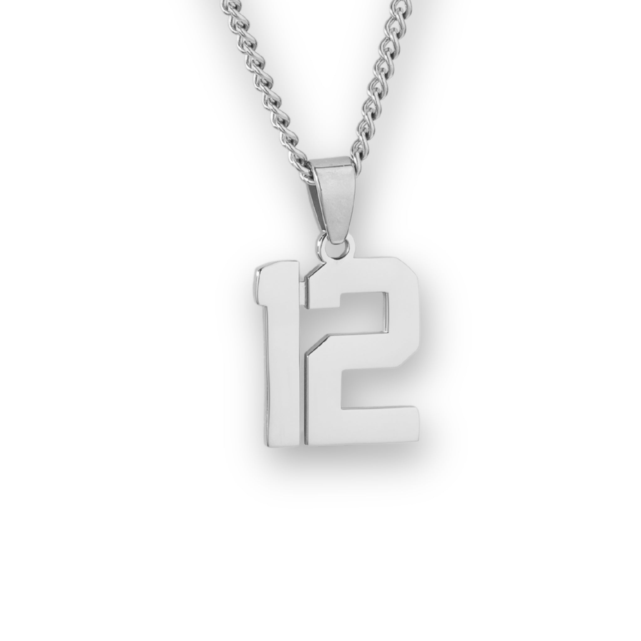 Number Pendant Necklace - Silver - ViViGleam