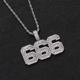 Custom Baguette Number Pendant - ViViGleam