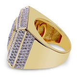Ice Round Cut Square Ring - ViViGleam