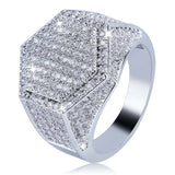 19mm Hexagon Hip Hop Ring - ViViGleam
