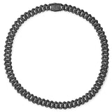 Iced Black Diamond Prong Link Chain Zirconia Necklace - ViViGleam