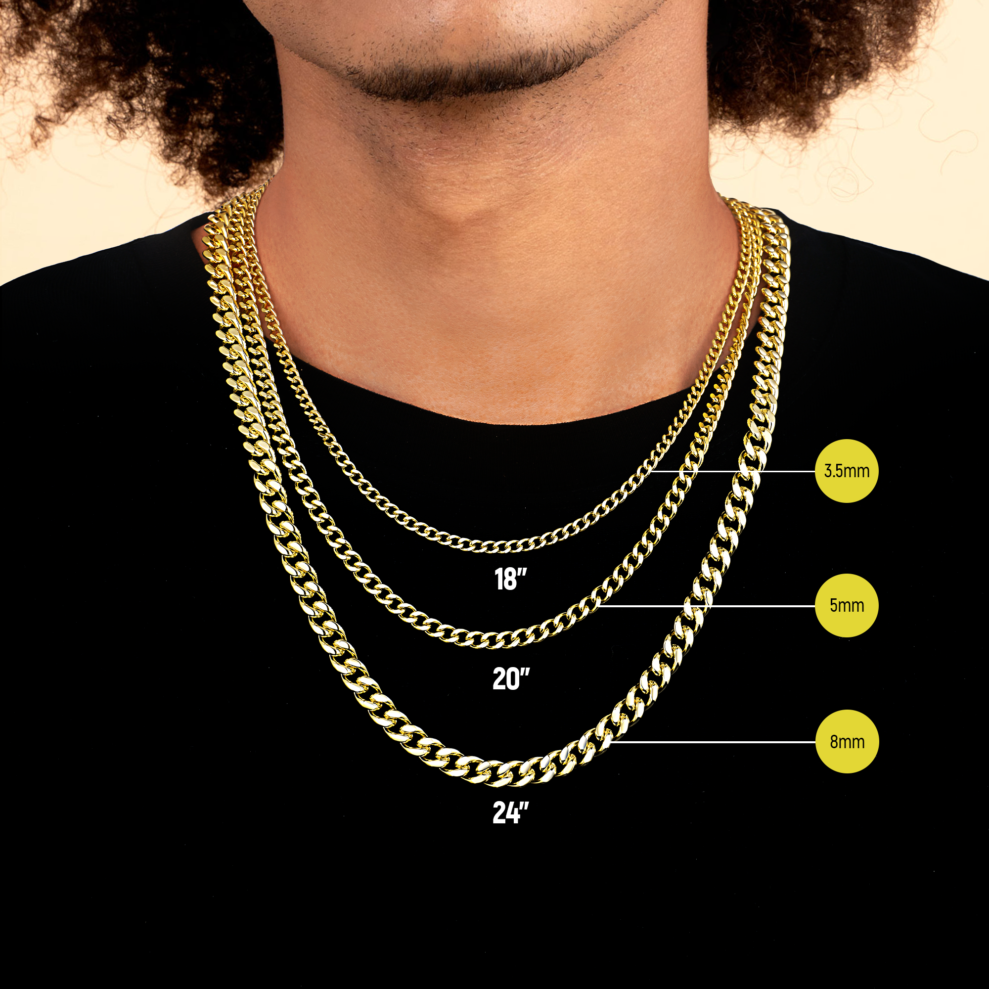 Miami Micro Cuban Curb Chain - White Gold(All Size) - ViViGleam