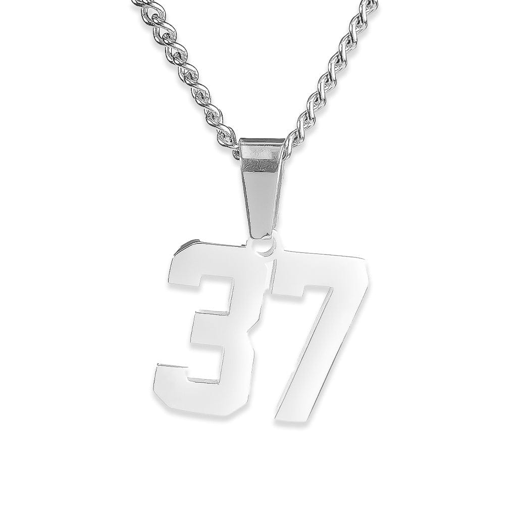 Number Pendant Necklace - Silver - ViViGleam
