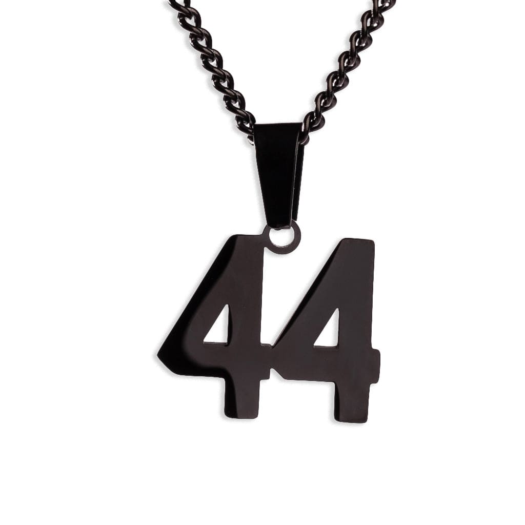 Number Pendant Necklace - Black - ViViGleam