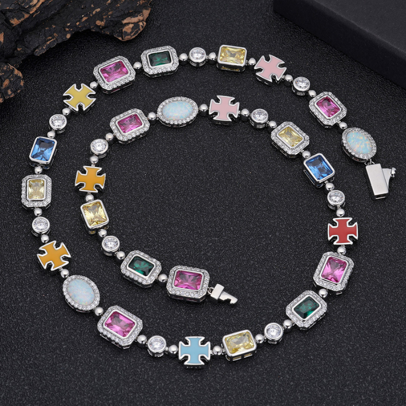 10mm Colored Gemstone Art Chain - ViViGleam