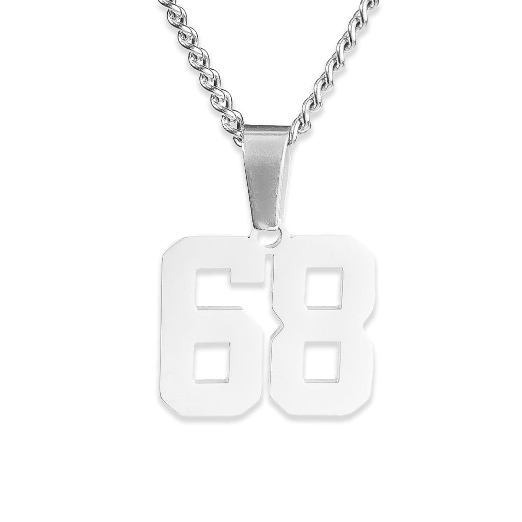 Number Pendant Necklace - Silver - ViViGleam