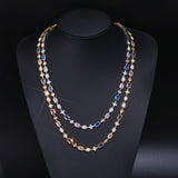 6mm Blue Gemstone Art Chain