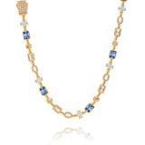 6mm Blue Gemstone Art Chain