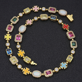 10mm Colored Gemstone Art Chain - ViViGleam