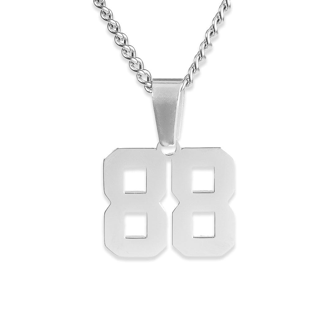Number Pendant Necklace - Silver - ViViGleam