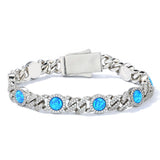 8mm Opal Iced Cuban Bracelet - ViViGleam
