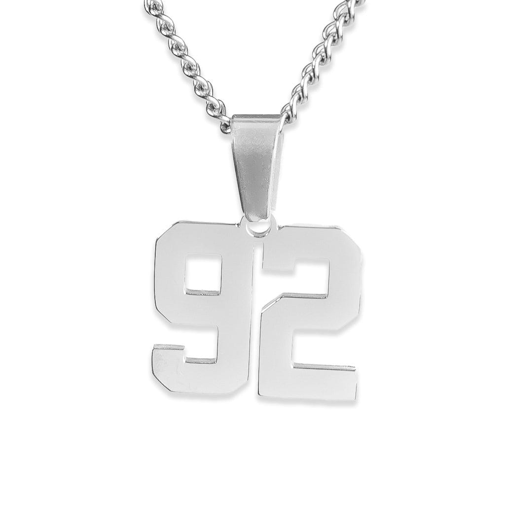 Number Pendant Necklace - Silver - ViViGleam