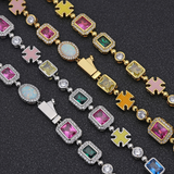 10mm Colored Gemstone Art Bracelet - ViViGleam