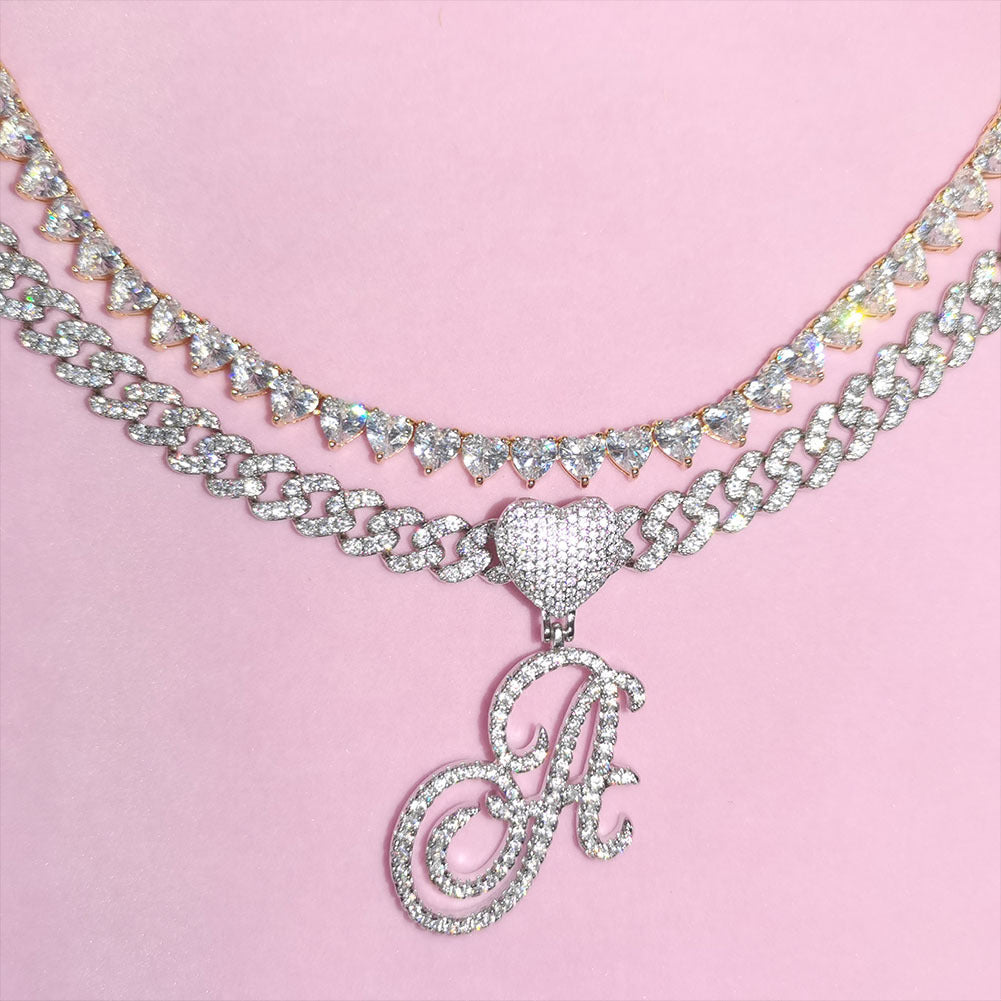 Artistic Fonts Letter Pendant Necklace - ViViGleam