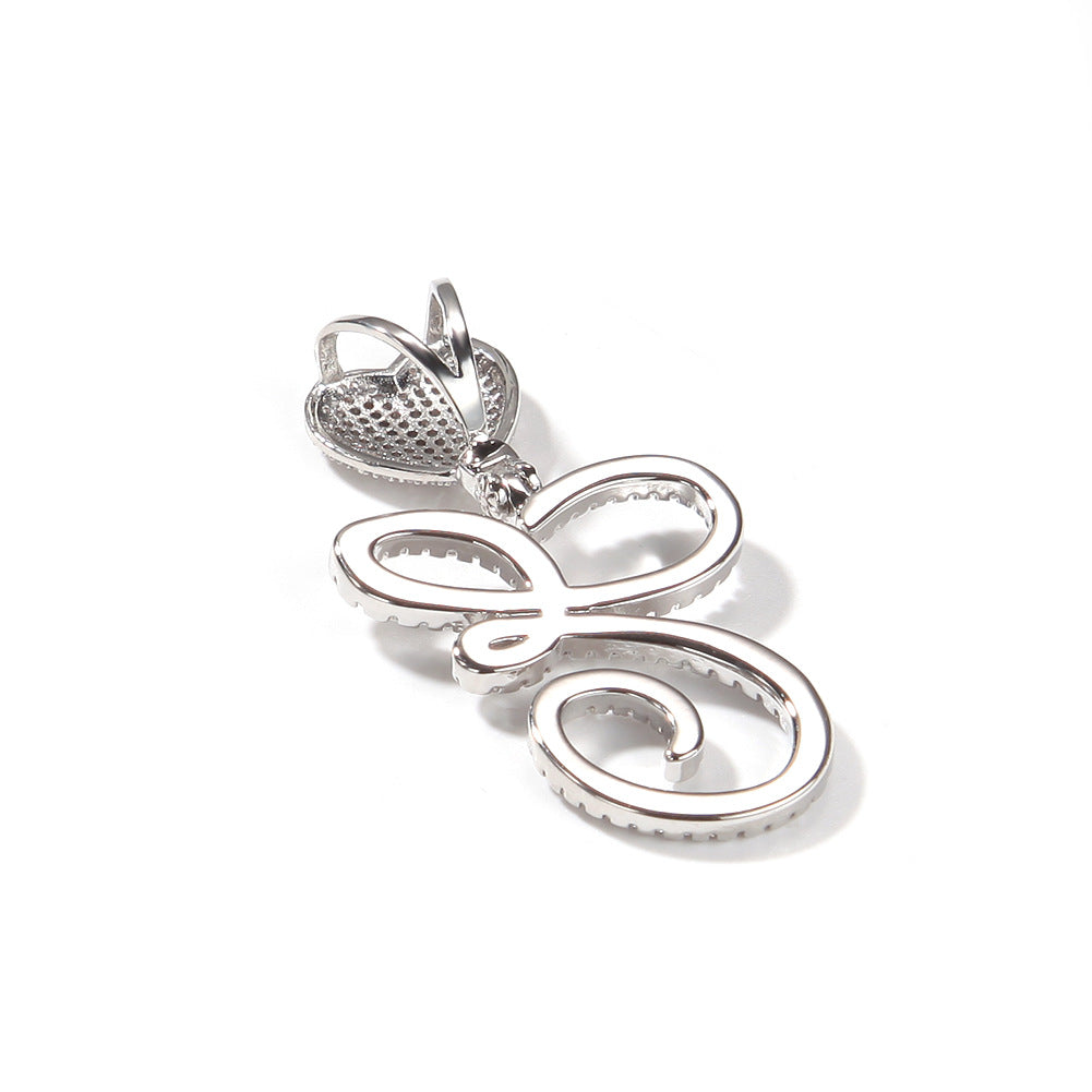 Artistic Fonts Letter Pendant Necklace - ViViGleam