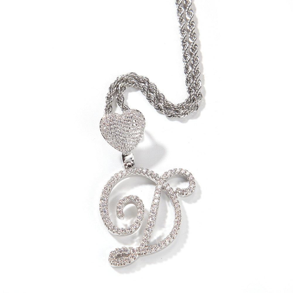 Artistic Fonts Letter Pendant Necklace - ViViGleam