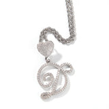 Artistic Fonts Letter Pendant Necklace - ViViGleam