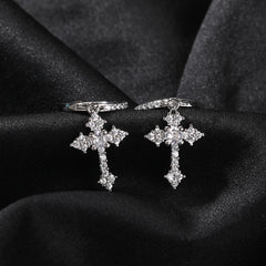 Cross Hoop Earrings - ViViGleam