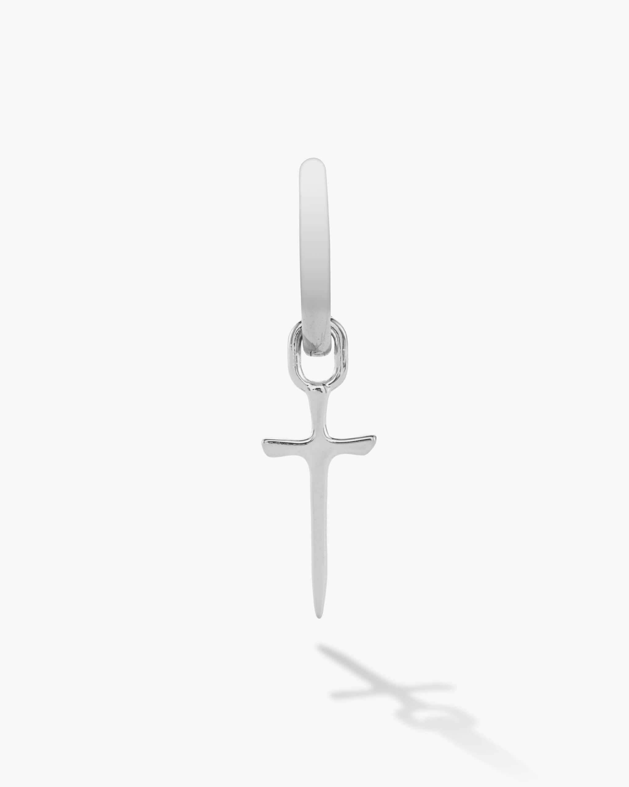 Dagger Cross Earring - Silver - ViViGleam