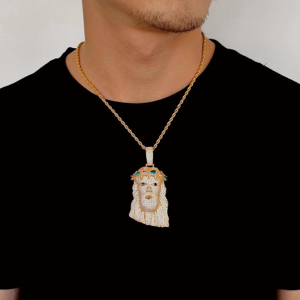 Gold Stellar Jesus Pendant  - ViViGleam