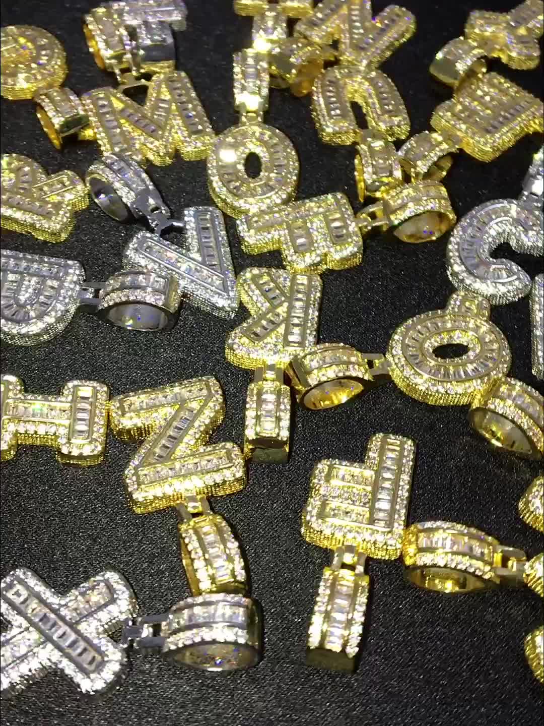 Ice Out Letters Pendant Necklace - ViViGleam