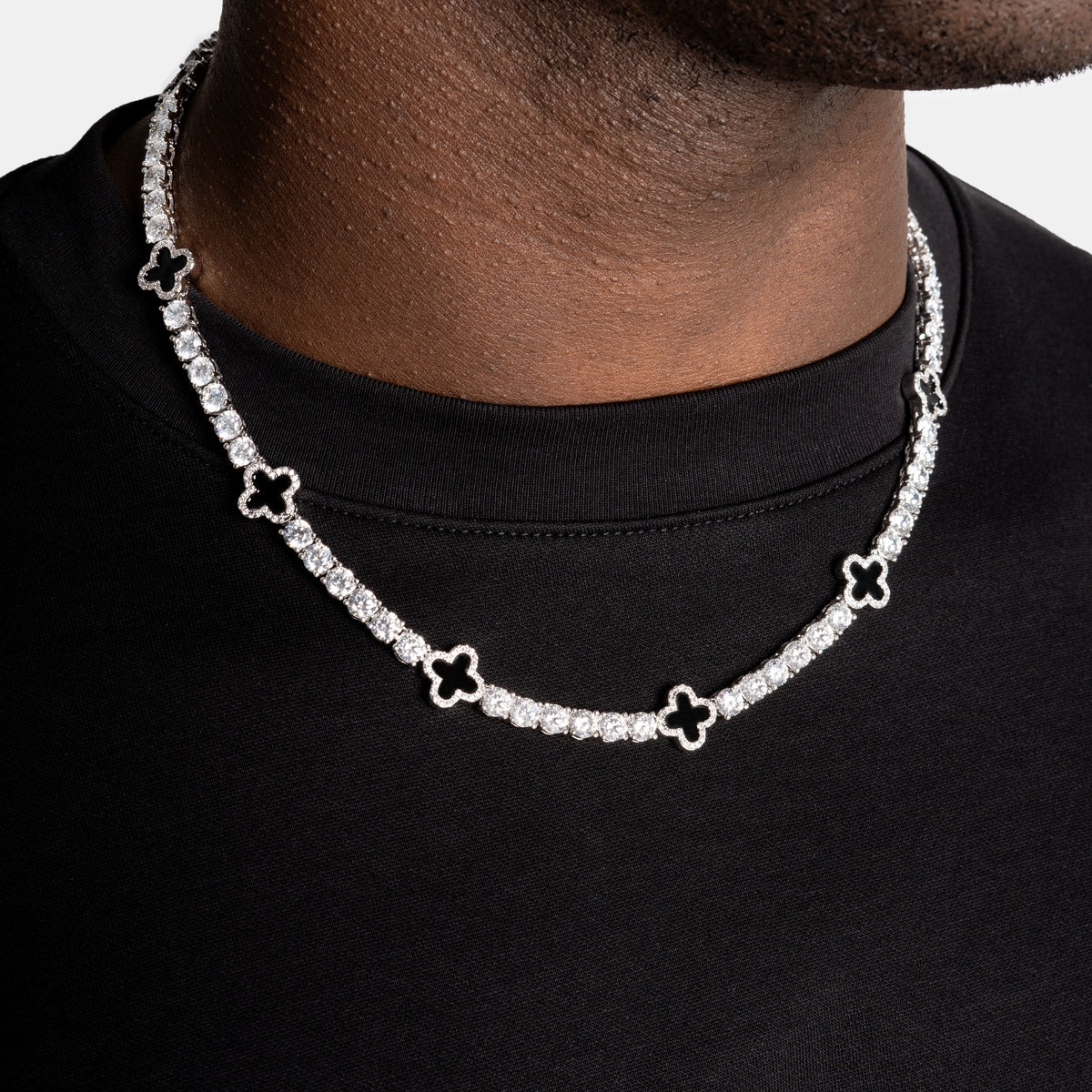Iced Out 4mm Clover Tennis Chain - ViViGleam