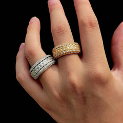 Iced Out Rotating Cuban Ring - ViViGleam