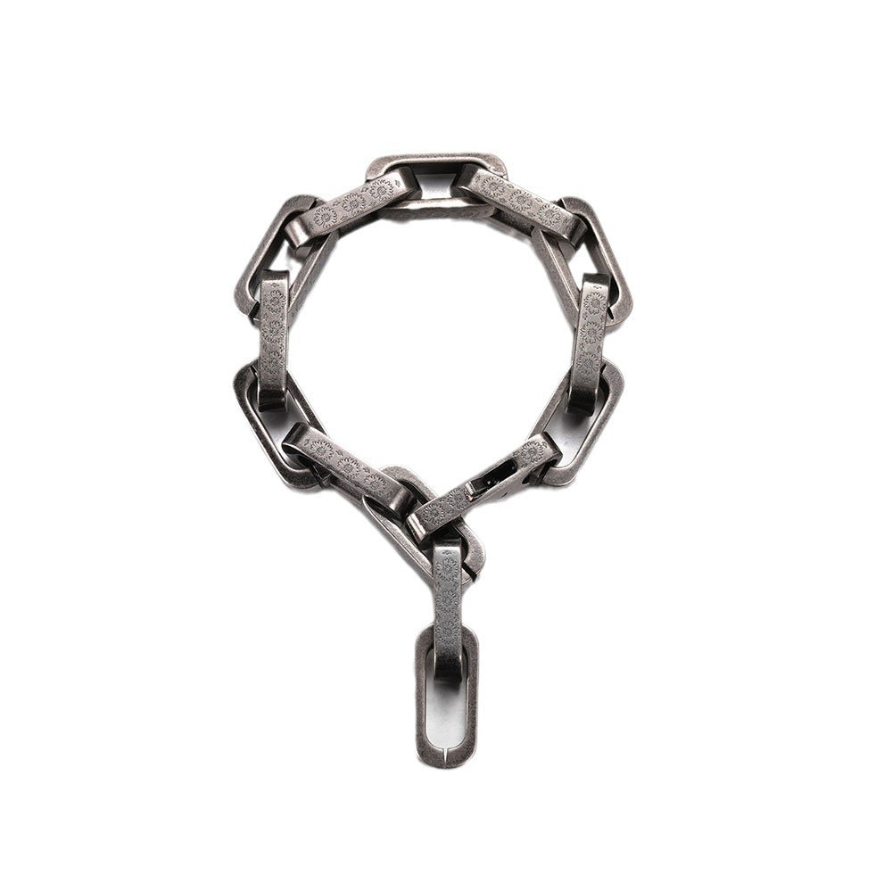 Iced Box Square Link Chain Bracelet - ViViGleam