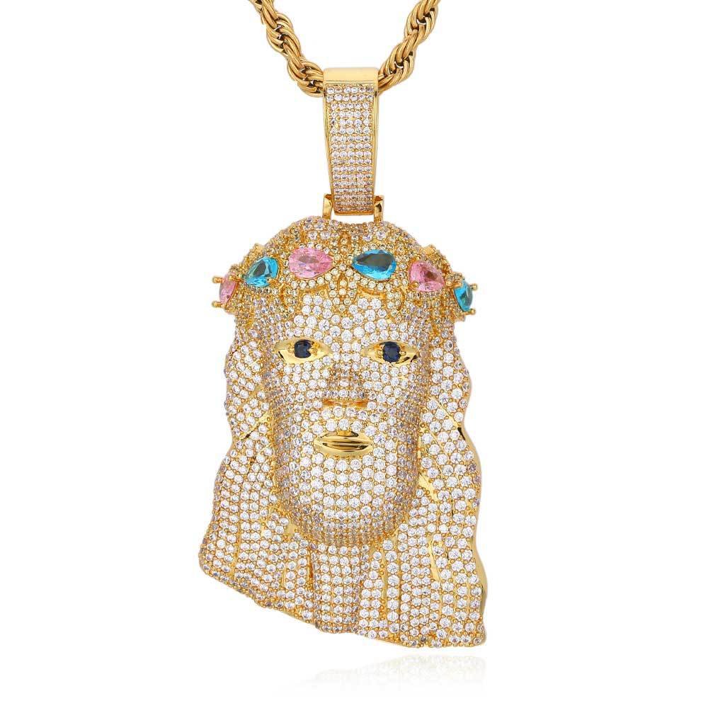 Gold Stellar Jesus Pendant  - ViViGleam