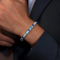Ocean Blue Stones Tennis Bracelet