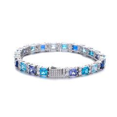 Ocean Blue Stones Tennis Bracelet