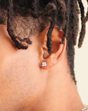 Square Stud Earrings - Silver - ViViGleam