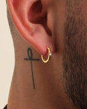 Thin Hoop Earrings - Gold - ViViGleam