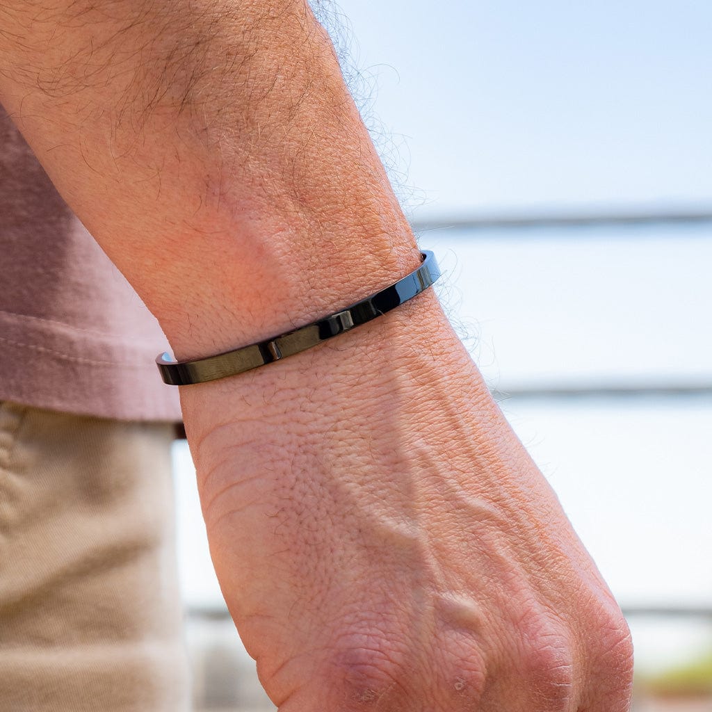 Black Cuff Bracelet - ViViGleam