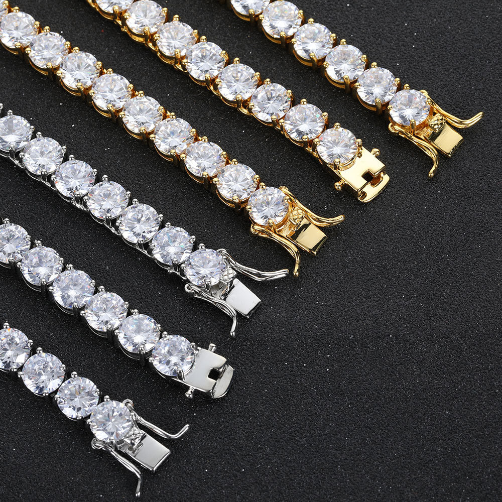 Iced Tennis Chain White Gold(ALL SIZES) - ViViGleam