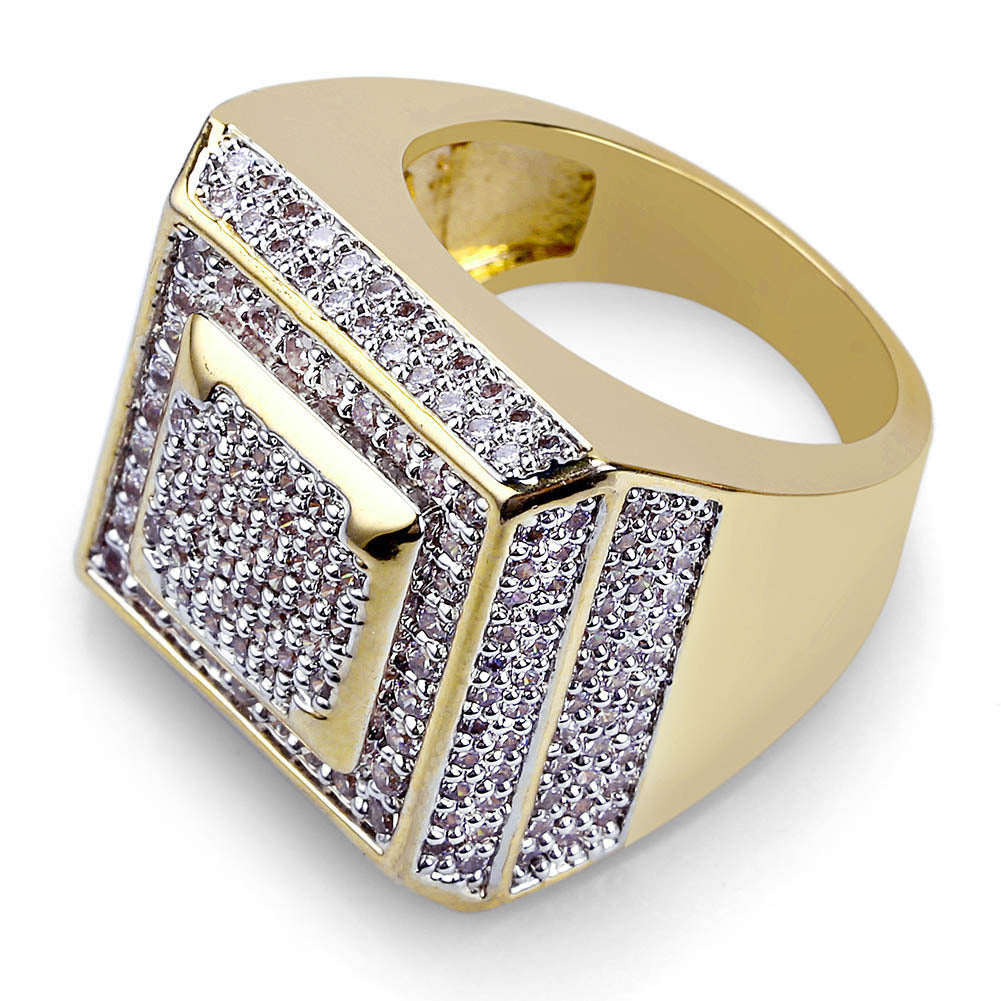 Ice Round Cut Square Ring - ViViGleam