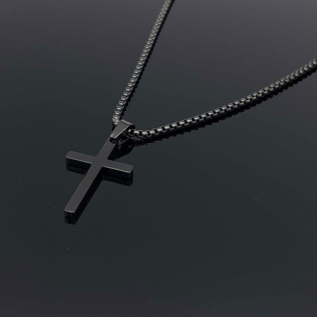Black Cross Necklace - ViViGleam