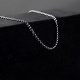 Box Chain 3MM Black Stainless - ViViGleam