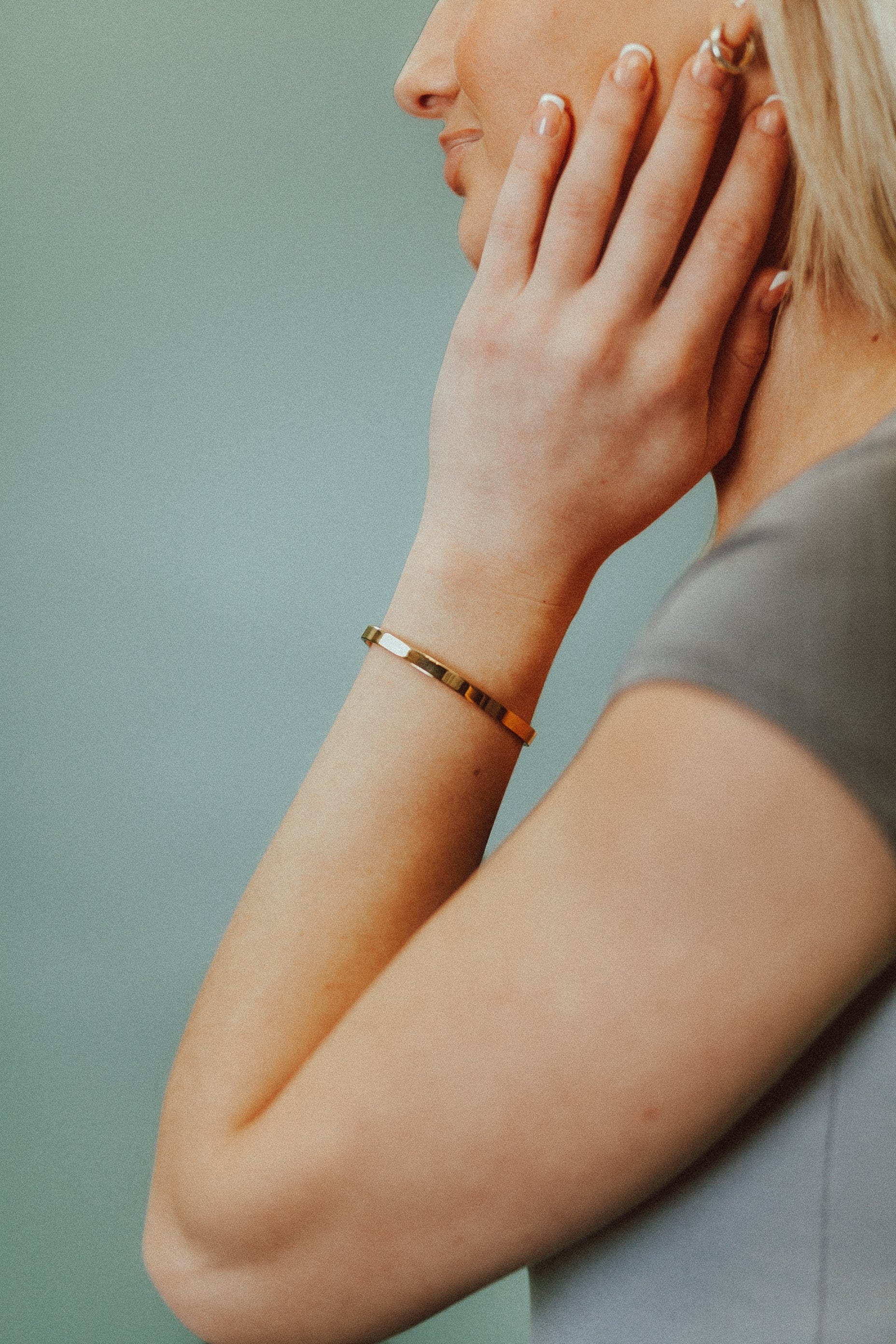 Minimalist Stainless Steel Silver Cuff Bracelet - ViViGleam