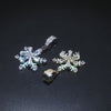 Spinning Iced Out Snowflake Pendant Necklace