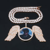 Personalized Angel Wing Necklace- Picture Locket Necklace